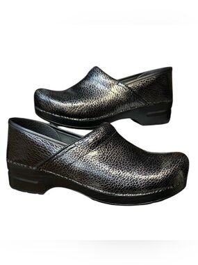 DANSKO Professional Clogs Black Silver Crackle Leather (EU 42 ) W 11/ M 9 Shoes